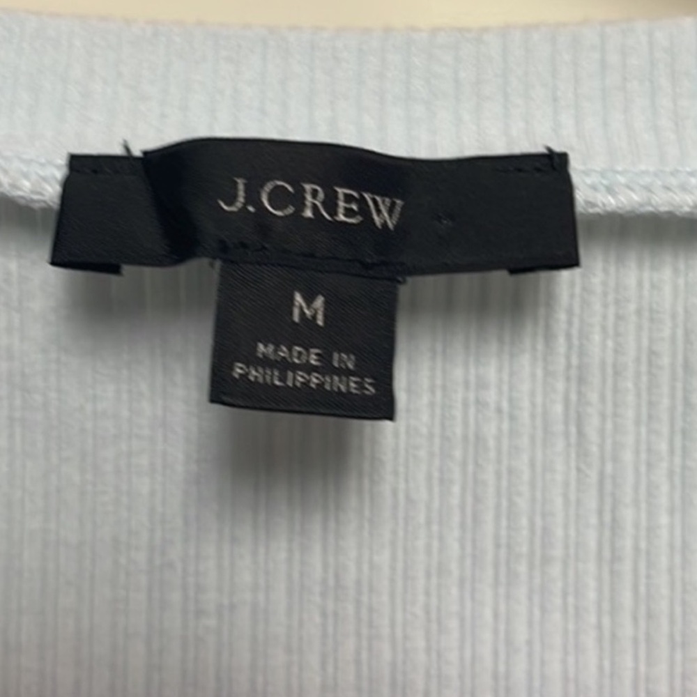 J. Crew Light Blue Ruffled Sleeveless Tank Top - Picture 6 of 7